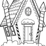 Gingerbread house launching candy rockets