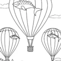 Shark hot air balloon race