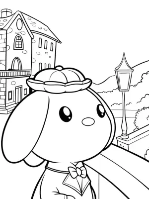 Cinnamoroll’s postcard adventure coloring pages