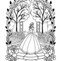 Belle exploring the Beast’s garden