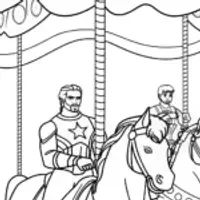 Avengers on a magical carousel