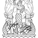 The Little Mermaid conducting an orchestra