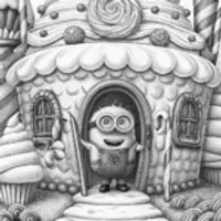 Minion in the ice cream castle
