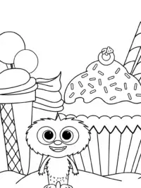 Huggy Wuggy in ice cream land