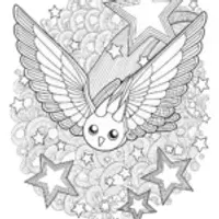 Togekiss flying through the stars