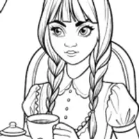 Wednesday Addams tea ceremony