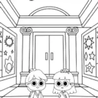 Rainbow Friends galactic art gallery