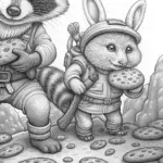 Raccoon and rabbit cookie adventure
