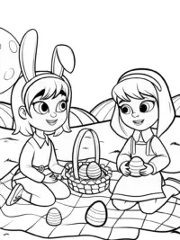 Easter picnic on the moon
