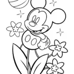 Mickey Mouse in outer space garden