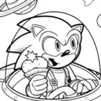 Sonic making ice cream in space