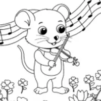 Milo the Mouse in a musical garden