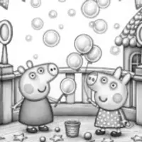 Peppa Pig’s bubblegum art party