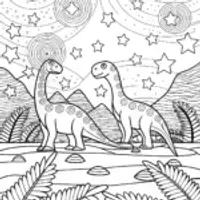 Dinosaurs observing the stars