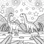 Dinosaurs observing the stars