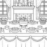 Thanksgiving tea party scene