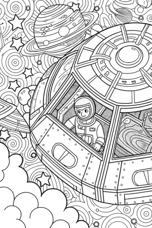 Barbie’s starship adventure coloring pages