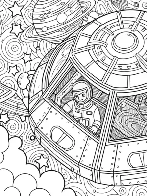 Barbie’s starship adventure coloring pages