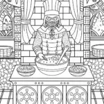 Ninja chef in a magical kitchen
