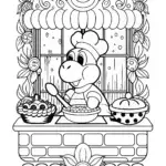 Yoshi flying chef cooking