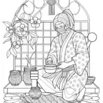 Ninja performing a tea ceremony