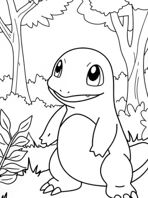 Charmander storytime in the glen coloring pages