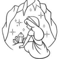 Jasmine exploring a crystal cavern