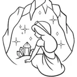 Jasmine exploring a crystal cavern