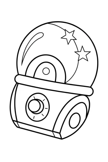 A coloring page of Care Bears dream machine