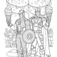 Avengers at the ice cream festival
