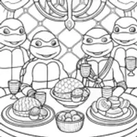Ninja Turtles tea party