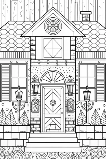 A coloring page of Creeper building eco-friendly gadgets