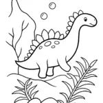 Dinosaur underwater exploration