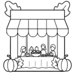 Thanksgiving celebration at the café