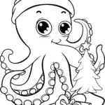 Octopus celebrating Christmas