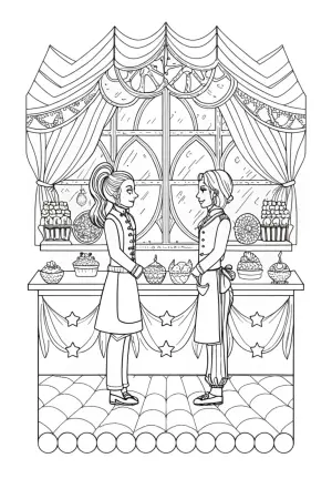 Rainbow High baking championship coloring pages