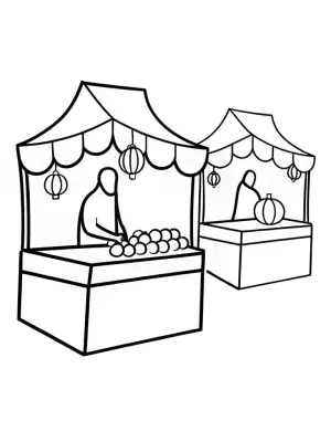 Venom at the midnight market coloring pages
