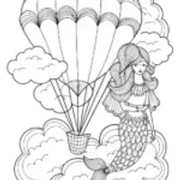 Little Mermaid in the clouds