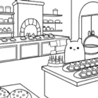 Squishmallows baking in a bakery