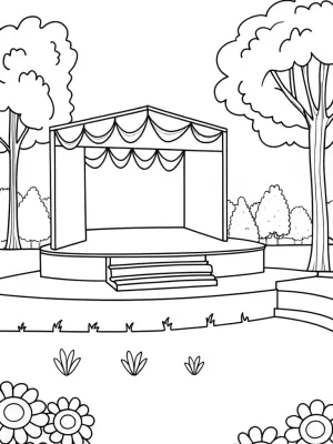 Chick’s secret garden concert coloring pages