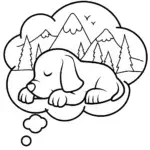 Puppy dreaming of adventure