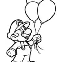 Mario making balloon animals