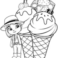 Ice cream cones on a treasure hunt