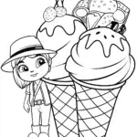 Ice cream cones on a treasure hunt