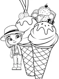 Ice cream cones on a treasure hunt