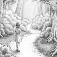 Mirabel hiking in the Whispering Woods
