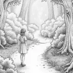 Mirabel hiking in the Whispering Woods