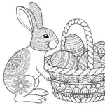 Bunny searching for Easter eggs
