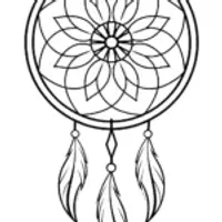 Floating dreams mandala coloring page
