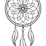 Floating dreams mandala coloring page